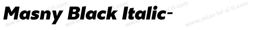 Masny Black Italic字体转换